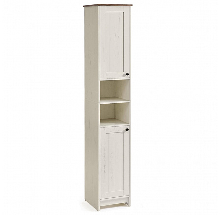 Fürdőszobai szekrény 30x30x170cm, mdf, fehér, AUK-E1166 WT
