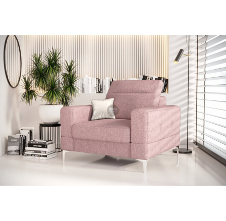 FOTEL TAPICEROWANY MALIBU 104 CM - Odcienie Różu