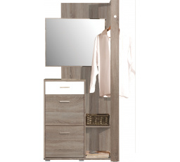 Előszobafal CLIP, Truffla Tölgy/fehér