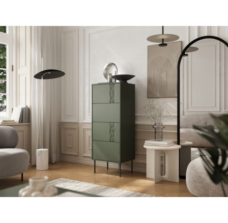 TRESSE 4S komód, zöld