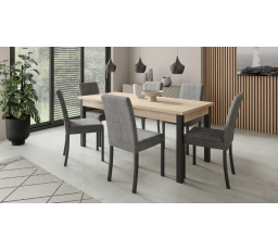 RODOS 81 Asztal és szék készlet Fekete+Sonoma