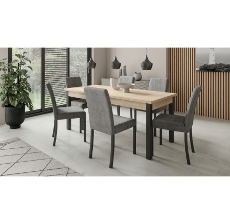 RODOS 81 Asztal és szék készlet Fekete+Sonoma