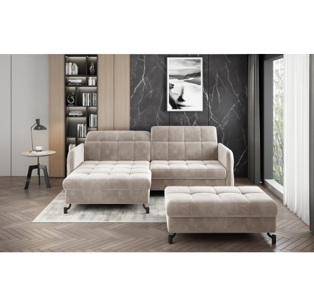 Narożnik Lorelle + Pouf Paros 02 110x200 Left 1