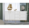 Goldin 04 Biały alpejski/Biały połysk - komoda