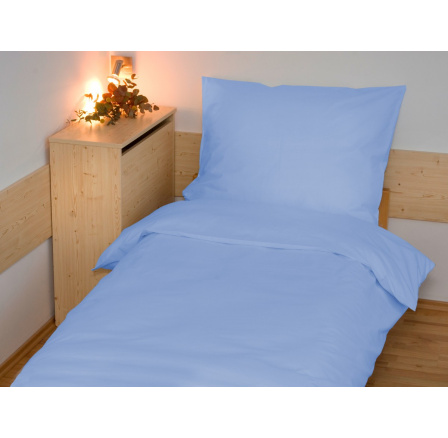 Povlečení francouzské bavlna UNI 220x220,70x90 světle modré
