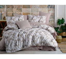 Povlečení bavlna 140x200, 70x90cm Fany beige nitěný knoflík
