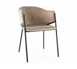 BONO VELVET étkezőszék, Bézs Bluvel 28/Fekete