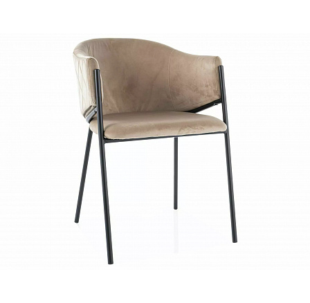 BONO VELVET étkezőszék, Bézs Bluvel 28/Fekete