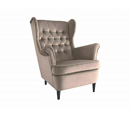 HARRY Velvet fotel, bézs Bluvel 28/wenge