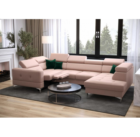 NAROŻNIK TOSCANIA MAX I RELAX Z FUNKCJĄ SPANIA170x350x185 CM - lewa , Odcienie różu NAROŻNIK TOSCANIA MAX I RELAX Z FUNKCJĄ SPANIA170x350x185 CM - lewa , Odcienie różu