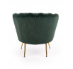 AMORINITO fotel, sötétzöld/arany