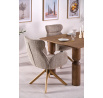Étkezőszék K585, sötét bézs / természetes tölgy