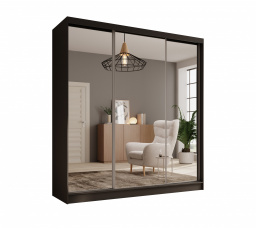 Tola 200 Gardróbszekrény Fekete+Fekete