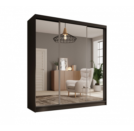 Tola 200 Gardróbszekrény Fekete+Fekete