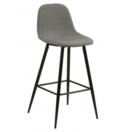 Wilma bárszék, magas, világosszürke/fekete