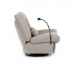Polohovací křeslo, elektrické zabudované ovládání, béžová, látka, TV-7089 LAN2