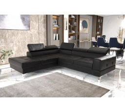 NAROŻNIK TOSCANIA II 230x250 - lewa , Czarna eko skóra