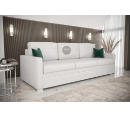 SOFA Z FUNKCJĄ SPANIA AVANTI DL 230 - SKÓRA NATURALNA - Skóra biała