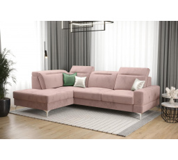 NAROŻNIK ROZKŁADANY MALIBU MINI 180X250 - lewa , Odcienie różu