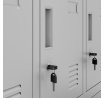 Öltözőszekrény Munkavédelmi szürke: ROBERT, 1360 x 1720 x 450 mm