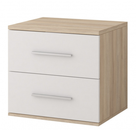 OMEGA III éjjeliszekrény - 22, Sonoma Tölgy/Fehér