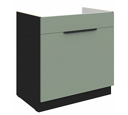 Dolní skříňka ARIA - 80 ZL 1S BB, Černá/Aquamarine