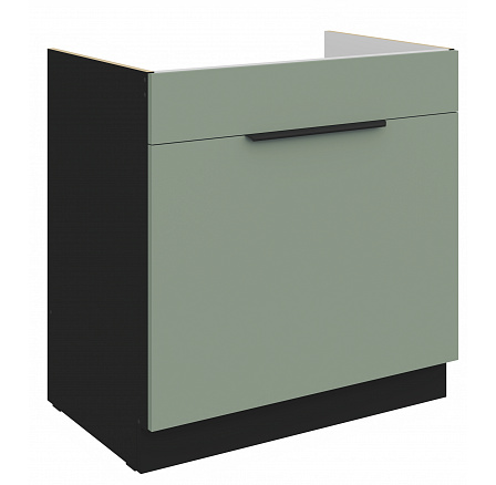 Dolní skříňka ARIA - 80 ZL 1S BB, Černá/Aquamarine