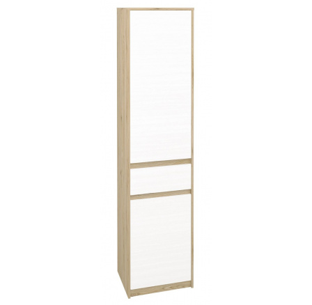 Gardróbszekrény - FJORD 02, San Remo Tölgy / Fehér