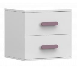 SMYK I - 22 éjjeliszekrény - Fehér Matt/Hanga