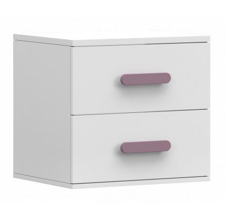 SMYK I - 22 éjjeliszekrény - Fehér Matt/Hanga