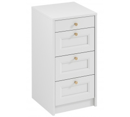 REL K4SW komód, Fehér/Arany