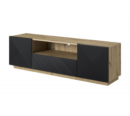 TV komoda Asha, artisan / černý mat