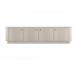VESPER RTV 187 4D - cashmere mdf / cashmere / złote uchwyty / cokół