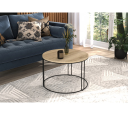 NOEL Dohányzóasztal Fekete+Sonoma