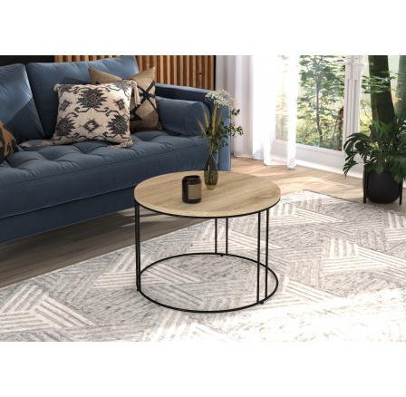 NOEL Dohányzóasztal Fekete+Sonoma