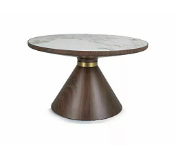 NAPA A konferencia asztal, Fehér márvány hatás/Barna/Arany