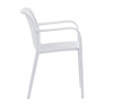 Zahradní židle plast, bílá, CT-X7029 WT