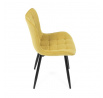 Jídelní židle, žlutá, látka, HC-462 YEL2