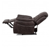 Polohovací křeslo, hnědá, látka, TV-4086 BR