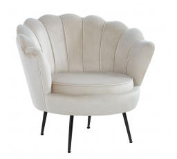 Bársonyszék bézs /fekete lábak/ LC-032-1