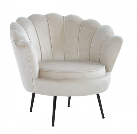 Bársonyszék bézs /fekete lábak/ LC-032-1