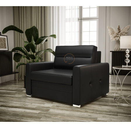 FOTEL ARTE 105 CM - Czarna eko skóra