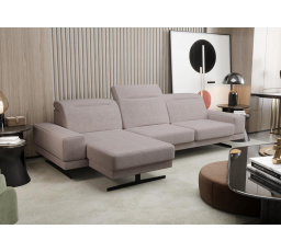 NAROŻNIK FIORE MINI 265x180 CM - Odcienie szarego beżu , lewa