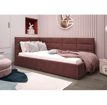 ŁÓŻKO ZAZU - Odcienie różu- T63 , Strona lewa