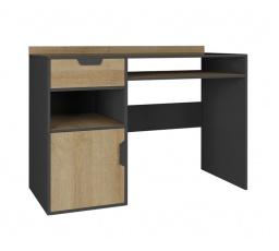 NANO íróasztal - NA9, grafit+rivera tölgy