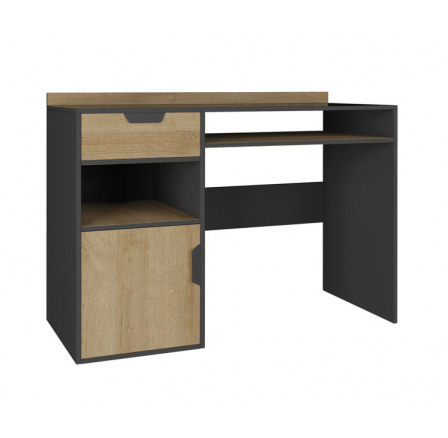 NANO íróasztal - NA9, grafit+rivera tölgy
