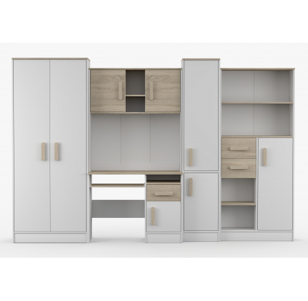 MACIUS gyerekszoba, Fehér Matt/Sonoma Tölgy/Sonoma Tölgy