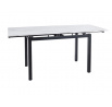 STÓŁ GD017 BIAŁY EFEKT MARMURU/CZARNY MAT 110(170)x74