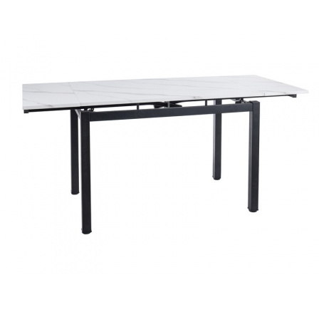 STÓŁ GD017 BIAŁY EFEKT MARMURU/CZARNY MAT 110(170)x74
