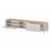 AMILIO RTV 220 1K1SZ - cashmere / dąb olejowany / uchwyty cashmere / nogi cashmere